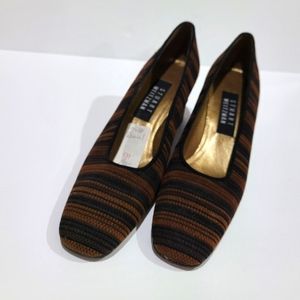 Stuart Weitzman Vintage Striped Low Heel Narrow 7.5 AAAA